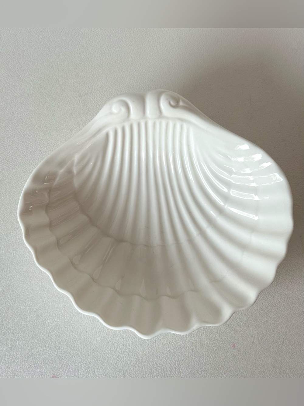 Abbott Collection Bone China 
Soap Trinket Serving Dish White Sea Shell Decor